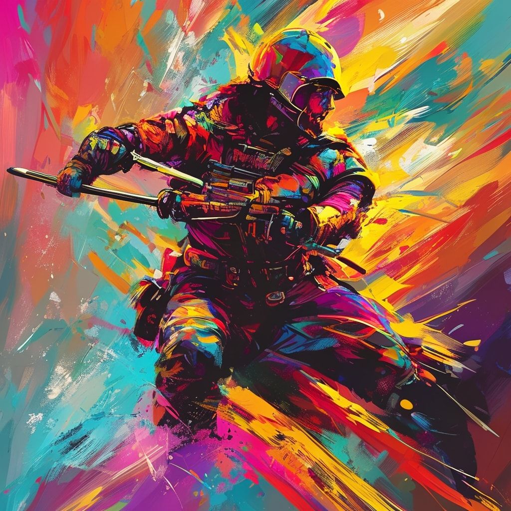 Воин в доспехах