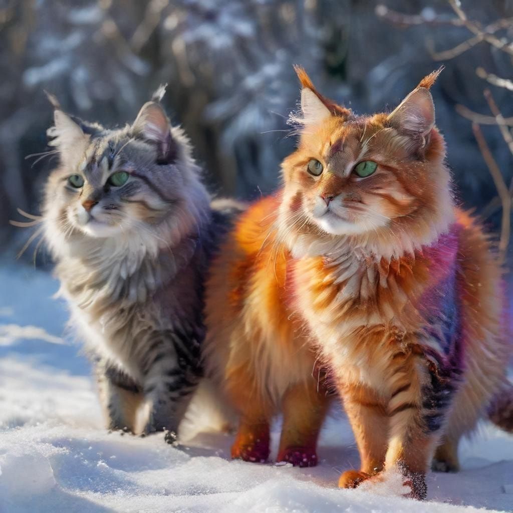 winter cats
