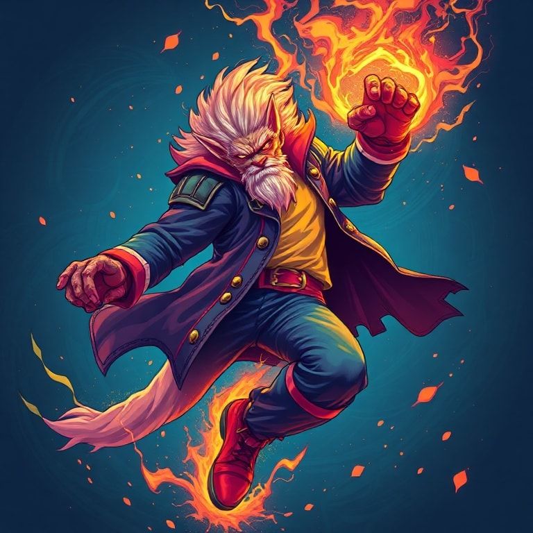 Кот воин с ледяным мечом