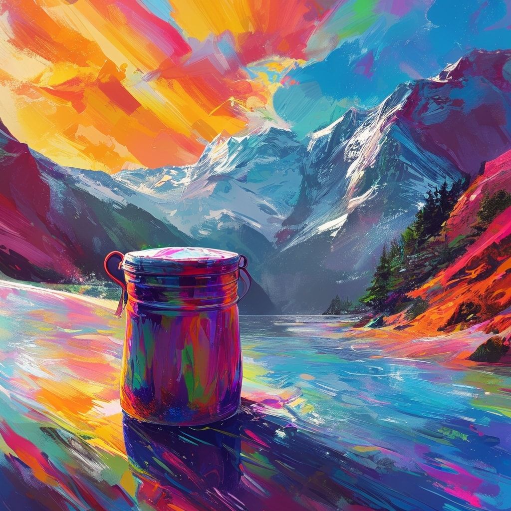 Бочка стоит в ледяной долине