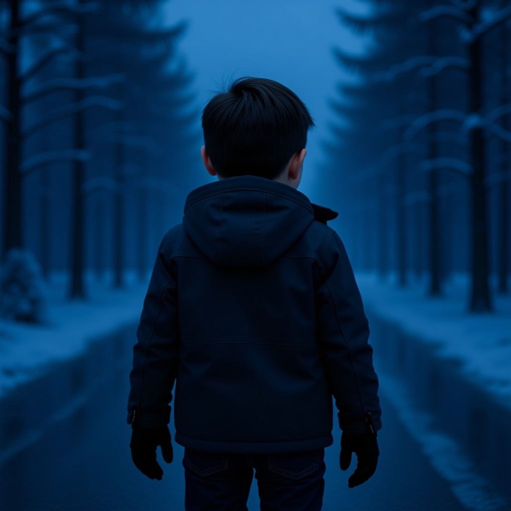 A girl with her back turned stands in a jacket on a winter road, an atmosphere of melancholy, loneliness and blue fog everywhere, as in dark ambient
Модель:
flux-1-