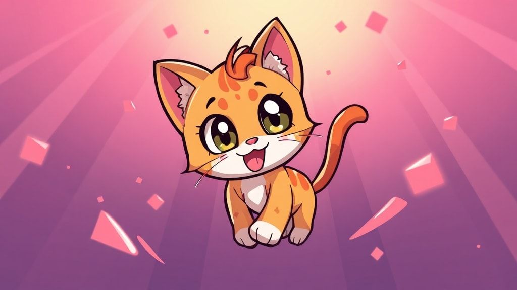 tiny kitty cartoon style