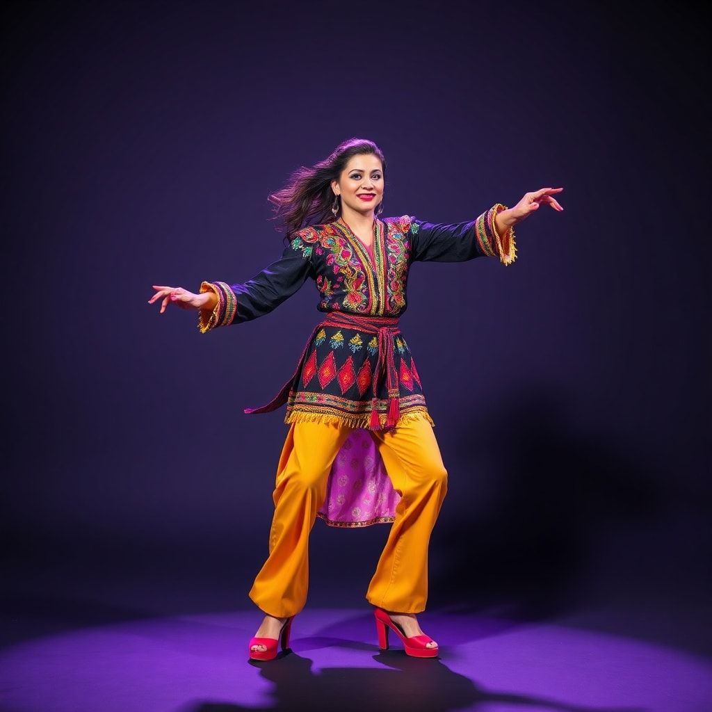 Міфічна ельфійка танцює у красивому лісі