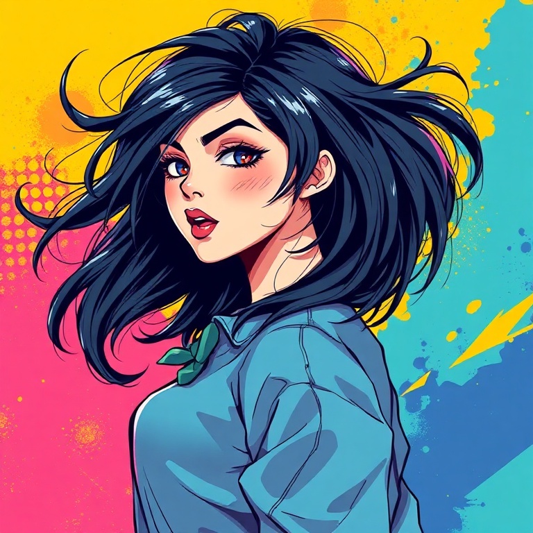 Girl with black hair