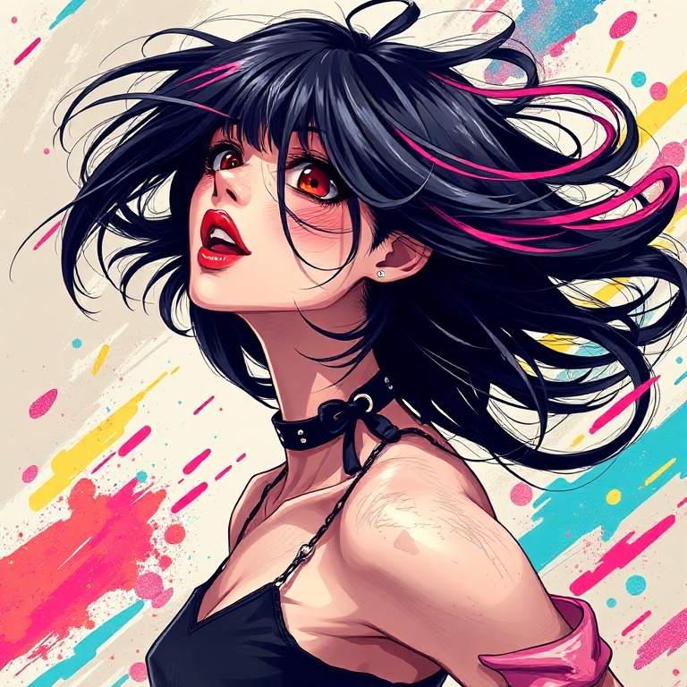 Girl with black hair