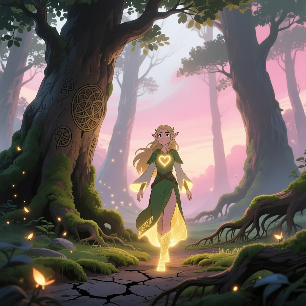  Сила слів і гармонії ( *М'який подих світла сяє над моїм лісом*("Lhîw síla or i 'waith nín")))