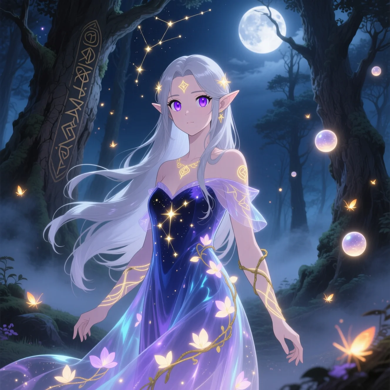 Відображення(*Зелений ліс, тінь сяє*("Calen taur, dúath síla"))