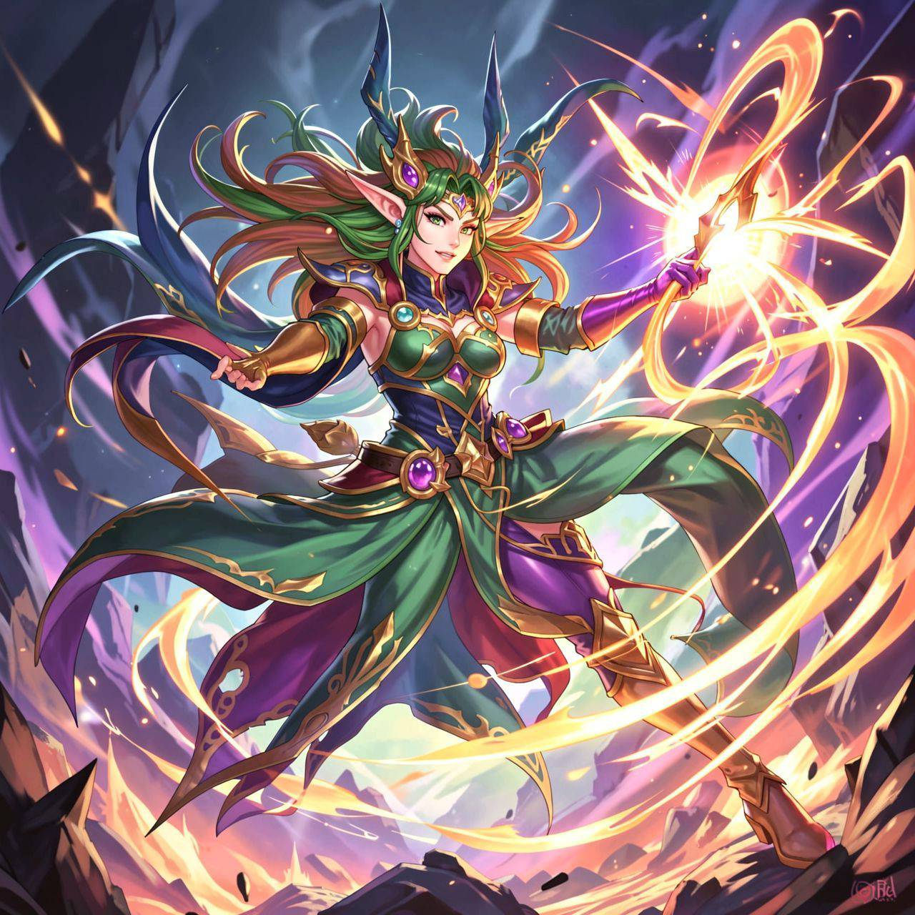 fantasy elf mage